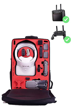 MC-CASES® Transport Backpack for DJI Mavic 2 & DJI Goggles & Smart Remote Controller - space for up to 5 batteries - also standard controllers - from MC-CASES - Made in Germany - with rain cape