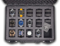 MC-CASES® Watch case Transport case for up to 14 watches - Waterproof - Lockable - Extremely protected
