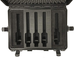 MC-CASES ® Professional pistol case for up to 5 pistols and 9 magazines - weapon case for pistols - handgun case - from Germany - 5 year guarantee - lockable - modular