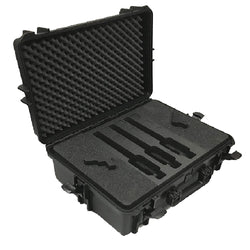 MC-CASES ® Professional pistol case for up to 5 pistols and 9 magazines - weapon case for pistols - handgun case - from Germany - 5 year guarantee - lockable - modular