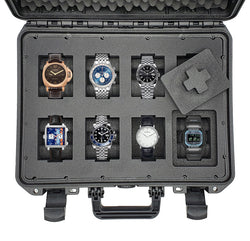 MC-CASES® Watch case Transport case for up to 8 watches - Waterproof - Lockable - Extremely protected